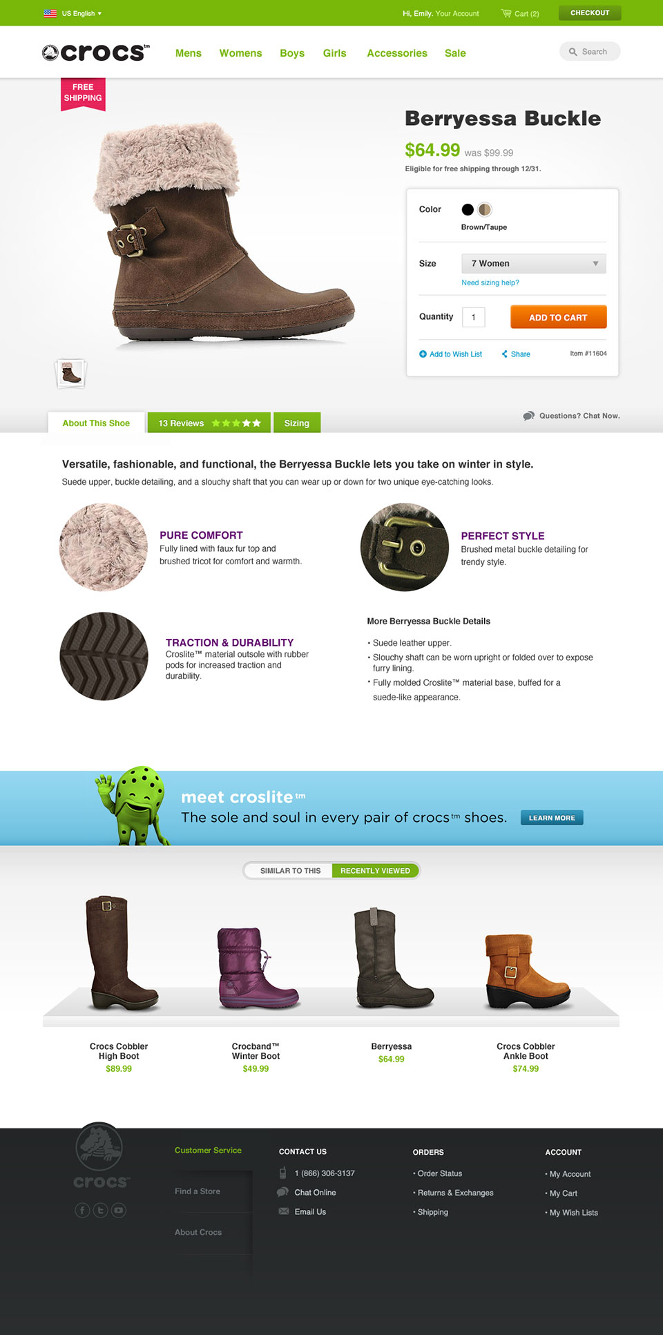 Crocs Product Page